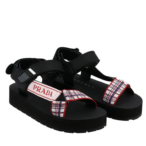 prada strappy sandals|Prada flat sandals sale.